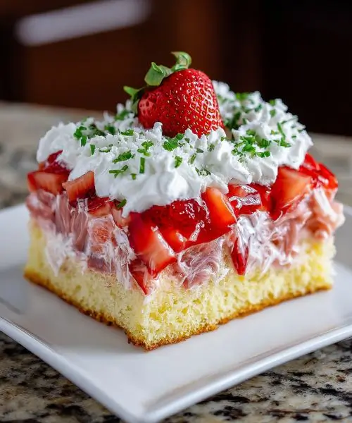 Strawberry Shortcake Poke Cake