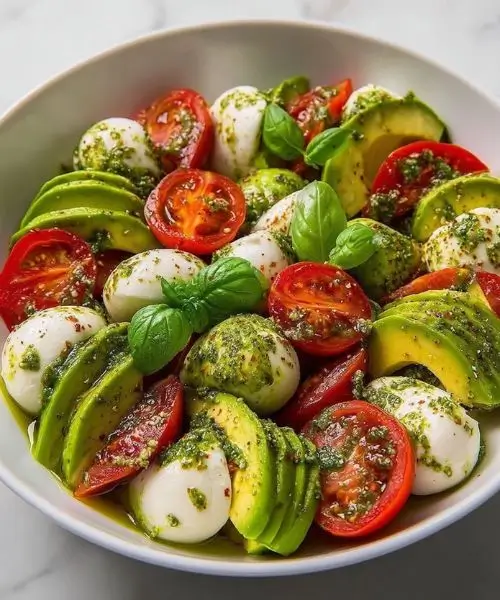 Avocado Caprese Mozzarella Salad