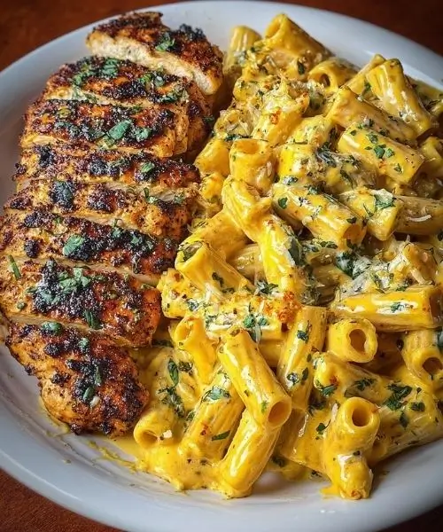 Blackened Chicken with Creamy Rigatoni