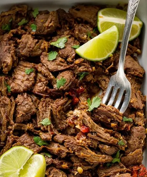 ShrimpAndBeef easy crockpot barbacoa beef with lime and cilantro